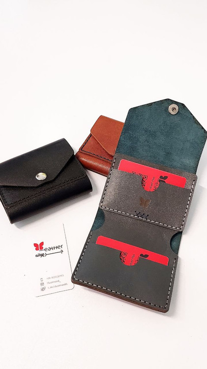 کیف پول جیبو مدل 2 چرمی دستدوز گاوی