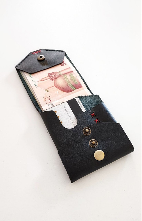 کیف پول جیبو مدل 1 چرمی دستدوز گاوی