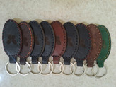 جاکلیدی چرمی مدل Oval keychain – چرم گاوی دستدوز