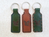 جاکلیدی چرمی مدل Rectangular keychain – چرم گاوی دستدوز