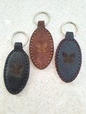 جاکلیدی چرمی مدل Oval keychain – چرم گاوی دستدوز