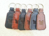 جاکلیدی چرمی مدل Trapezoid keychain – چرم گاوی دستدوز